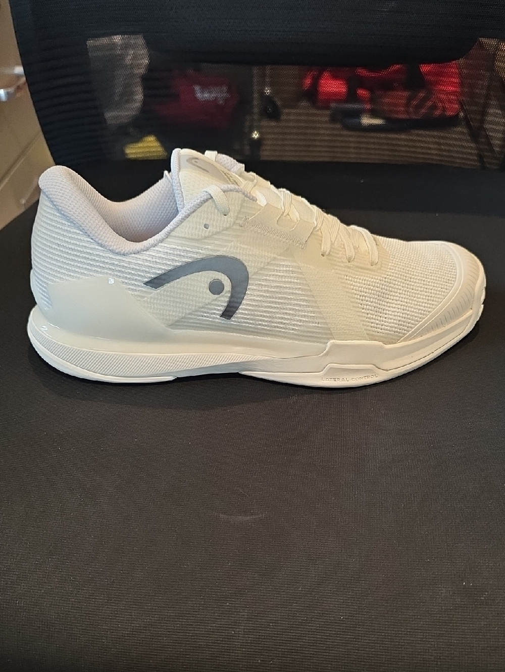 Head White Tennis Shoe with Gray Logo